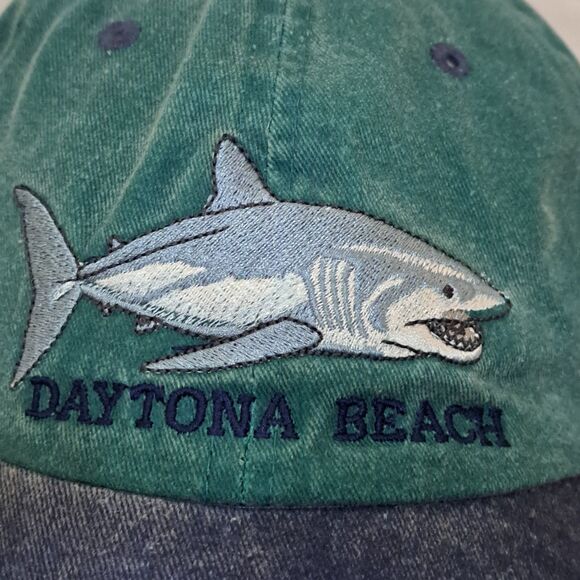 Daytona Beach Shark Distinctive Headwear Retro Faded Adjustable Baseball Hat - Picture 3 of 15